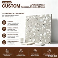 Carreaux de terrazzo de haute qualité en gros d'usine, taille personnalisable pour la décoration des sols et comptoirs de villas et d'hôtels