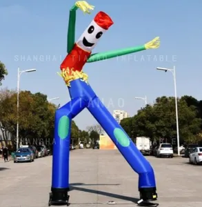 Ustomized-bailarina de aire inflable con dos patas para hombre, bailarina de aire inflable con tubo de baile para publicidad