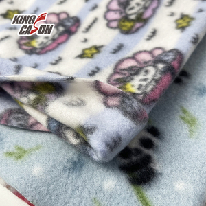 Kingcason 100% poliéster sin pilling estampado de dibujos animados cepillo polar de dos lados para chaquetas de plumón para niños y <span class=keywords><strong>forros</strong></span> de ropa - Product Image 6