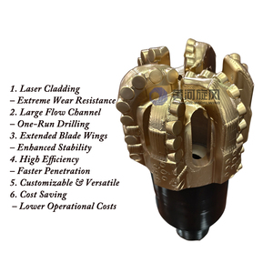 145mm Customizable 6 Blades PDC Drill Bit Mining Machine <strong>Part</strong> for Water Well Drilling Rig - Product Image 3