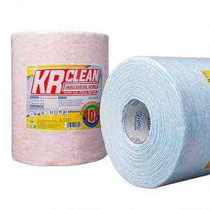 Rollo de Toallitas Industriales Blancas No Tejidas Krclean para Cuartos Limpios, 30x30cm, 320 Hojas, Alta Absorbencia, Ecológicas, 4kg, Fábrica en Vietnam - Product Image 1