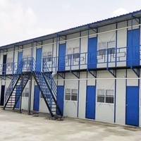 Maison préfabriquée à deux étages de taille personnalisée, projet d'ingénierie, appartement modulaire en acier, résidence pour travailleurs, maison K