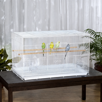 Cage à oiseaux, cage à perruches avec cloisons, cage à perroquets en fil métallique durable avec double salle de reproduction