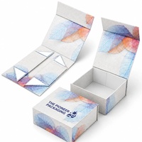 Boîte cadeau magnétique de luxe personnalisée avec laminage mat, carton rigide écologique