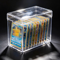 Boîte de protection pour collection de cartes en acrylique anti-poussière, plusieurs tailles, acrylique poli épaissi avec couvercle magnétique