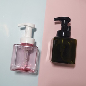 250ml 450ml 500ml PET Square Foam Dispenser <b>Pump</b> Sprayer <b>Bottle</b> for Hand Wash and Body Foaming Soap - Product Image 1