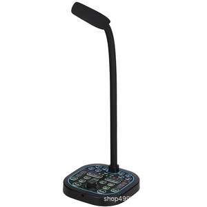 Tarjeta de Sonido Transfronteriza, Micrófono con Cambiador de Voz, Micrófono de <span class=keywords><strong>Karaoke</strong></span>, Dispositivo de Voz Universal para Computadora y Teléfono, Omnidireccional, para TikTok y Belleza - Product Image 5