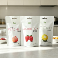 Sacs refermables étanches et sécurisés pour le stockage des fruits et légumes secs, pochettes tridimensionnelles en PE, emballage plastique