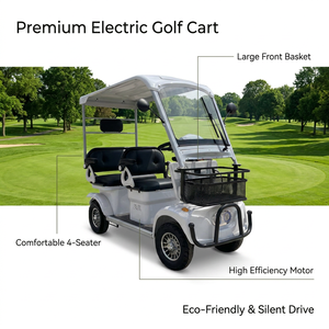 Carrito de Golf Eléctrico de 3 Asientos, Doble Fila, 60V 650W/800W, Buggy de Ocio con Suspensión Hidráulica, Alcance de 41-53 km para Resort - Product Image 1