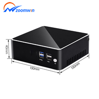 ZOOMWIN Nuevo Mini PC J4125 de Cuatro Núcleos, LAN 1000M, 6 Puertos USB, RAM DDR4, Almacenamiento MSATA, Pantalla HD 4K, Micro PC Portátil, Computadora Económica