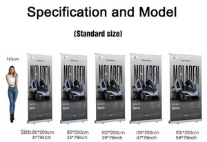 Robuster Abnehmbarer Tür-Displayständer Freistehend 80*180 Metall-Werbeständer für Einkaufszentrum-Veranstaltungen und Öffentlichkeitsarbeit - Product Image 2