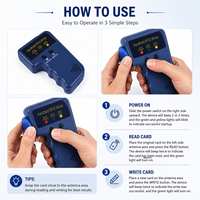 Duplicador de Tarjetas RFID Portátil Azul de 125KHz, Clonador de Tarjetas EM4100, Copiador y Duplicador Portátil para Tarjetas de Acceso