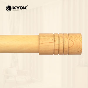 Nouvel arrivage de tringles à rideaux en grain de bois design à la mode pour la vente en gros - Product Image 2