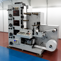 Nouvelle machine d'impression flexographique semi-automatique Zhenbang 4 couleurs pour étiquettes, structure empilable, découpe en ligne, imprimante de tubes en papier certifiée CE
