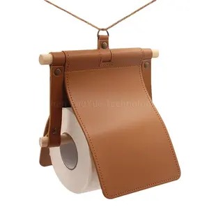 Подвесной кожаный держатель для туалетной бумаги