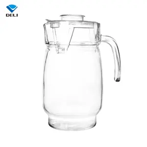 Kwaliteitsborging Deli 1600Ml 54.1Oz Geblazen Melk Water Glas Pitcher Met Deksel