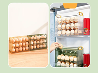 Boîte de rangement pour aliments JX-Egg au design moderne, boîte de rangement pour réfrigérateur, étagère latérale de porte de réfrigérateur, grande capacité, affichage de la date, conservation de la fraîcheur