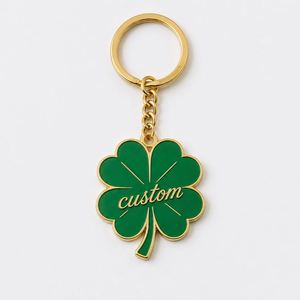 Llaveros de Trébol Personalizados, Colgantes de Trébol de Cuatro Hojas, Amuletos de Buena Suerte, Decoración, Recuerdo, Porta Llaves - Product Image 3