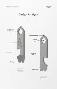 Porte-clés multifonction en alliage de titane TC4 pour <span class=keywords><strong>camping</strong></span> et randonnée en plein air, ouvre-bouteille de survie - Product Image 6