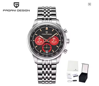 Montre à quartz PAGANI DESIGN PD-1827 41 mm pour homme, chronographe, acier inoxydable, étanche, montre de marque haut de gamme, cadeau pour homme