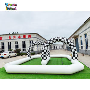 Pista de carreras de <span class=keywords><strong>Go</strong></span> Kart inflable de <span class=keywords><strong>circuito</strong></span> grande para patio de recreo al aire libre para coches de choque a la venta - Product Image 2