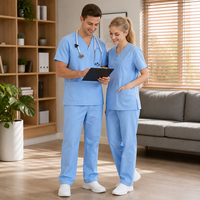 Ensemble de blouses médicales unisexe en polycoton, coutures durables, multi-poches, vente chaude pour le secteur médical et les spas