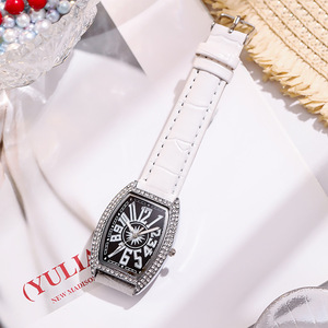<span class=keywords><strong>Reloj</strong></span> de Pulsera Cuadrado de Cuero para Mujer, con <span class=keywords><strong>Diamantes</strong></span>, Números Grandes y Facetas - Product Image 5