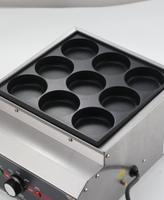 Machine à faire des œufs et des burgers électriques à 9 trous pour la restauration commerciale, en acier inoxydable, antiadhésive