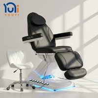 Table de soin électrique réglable pour salon de beauté, spa, et extensions de cils, avec mécanisme de levage, en PU