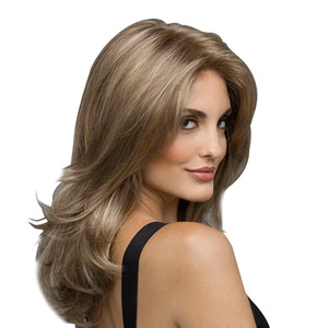 Nueva Peluca Europea Americana de <span class=keywords><strong>AliExpress</strong></span> para <span class=keywords><strong>Mujer</strong></span>, con Raya al Medio, Cabello Rizado de Longitud Media y Reflejos, para Comercio Exterior - Product Image 5