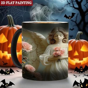 Heat Sensitive Color Changing Mug 11oz <b>Ceramic</b> Sublimation <b>Cup</b> Frosted Black - Product Image 6