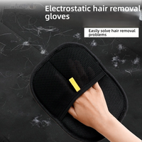 Gants de nettoyage pour poils d'animaux doux et écologiques à double action avec électrostatique pour le toilettage et l'élimination des poils de chats et de chiens