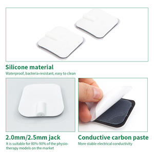 Electrodos de Silicona Reutilizables de Alta Calidad de 45x45 mm para Electroterapia TENS EMS, Autoadhesivos, Amigables con la Piel, para Fisioterapia - Product Image 5