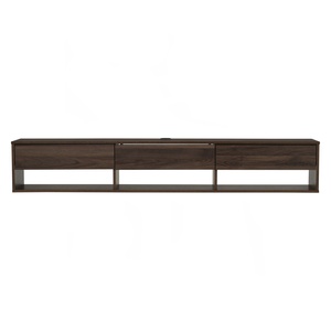 Premium <b>Walnut</b> Colour HIRADO 1.8M Wall <b>TV</b> Cabinet with Display Shelf Space-Saving Floating Media Console for Modern Apartments - Product Image 2