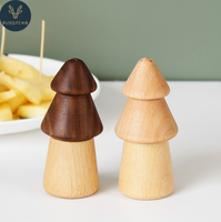 Boîte à cure-dents en bois de hêtre et noyer naturel, design minimaliste, hygiénique, pour la table à manger et la décoration intérieure