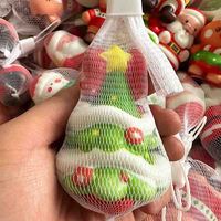 Petit cadeau de Noël décoratif, jouet anti-stress souple, Père Noël et sapin de Noël en dessin animé, jouet à presser pour soulager le stress, cadeau de vacances