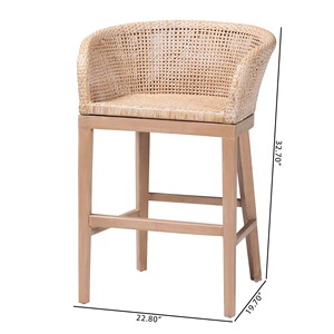 Modern Wood Counter <b>Bar</b> <b>Stool</b> for Restaurant Dining - Product Image 4