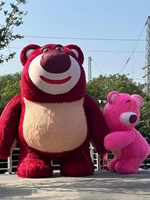 Ventes d'usine, lapin gonflable géant rose, jouet en peluche de lapin de dessin animé prêt pour la fête et ballon arche avec 1 an de garantie