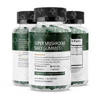 Gummies de champignons Reishi et Lion's Mane biologiques à marque privée, stimulant cérébral nootropique pour la mémoire et l'énergie