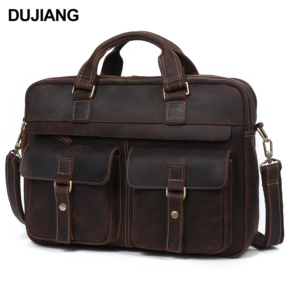 Luxury Custom Office Man Business Briefcases Laptop Bag For Men Leather Handbag Wholesale