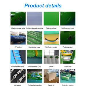 AOYU Nouveau <span class=keywords><strong>Grand</strong></span> Parc Aquatique Gonflable Bleu Aqua Adventure avec Toboggan et Aire de Jeux Flottante sur l'Eau - Product Image 3