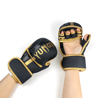 Gants de combat MMA demi-doigts résistants à l'usure et aux chocs avec sangle de poignet réglable pour l'entraînement en club – Vente en gros usine, commande en vrac