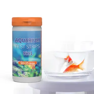 2024 Novo kit de teste de água de aquário 8 em 1 para aquicultura de água salgada, camarão coral, amônia de água doce