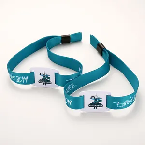 Professionele Polsband China Fabrikant Custom Nfc Smart Rfid Inkt Afdrukken Polyester Stof Polsband Voor Festival