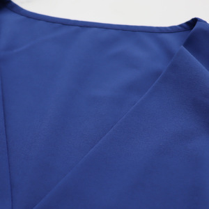 เดรสยาวลำลองแฟชั่นผู้หญิง คอวี แขนสั้น แต่งผ้าหลากสี ขายส่งราคาพิเศษ - Product Image 5