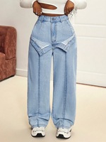 Jean large asymétrique décontracté en denim pour femme, nouvelle tendance, haute qualité, vente chaude