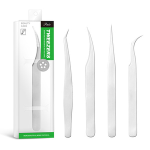 Pinzas para extensión de pestañas, kit de extensión de pestañas de alta precisión, juego de herramientas de injerto, pinzas de plumas de delfín para principiantes. - Product Image 1