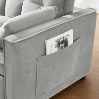 Canapé-lit multifonctionnel, canapé-lit confortable et matelas pour le salon bjflamingo Canapé-lit double en tissu polyvalent