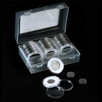 Support de présentation pour collection de pièces de monnaie, parfaitement adapté aux pièces de 38/33/28/23/18 mm, capsule en acrylique avec joint en mousse EVA réglable