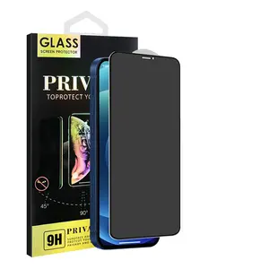 High Quality Privacy Screen Protector For Iphone 15 14 Pro Wholesale 9h Anti Spy Tempered Glass Mobile Phone Film 13 12 11 Pro X